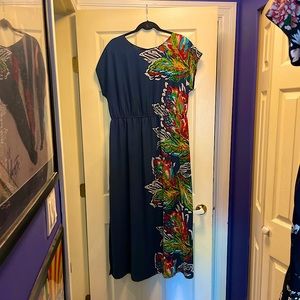 🦚 ModCloth 1xl Peacock Print Maxi Dress 🦚